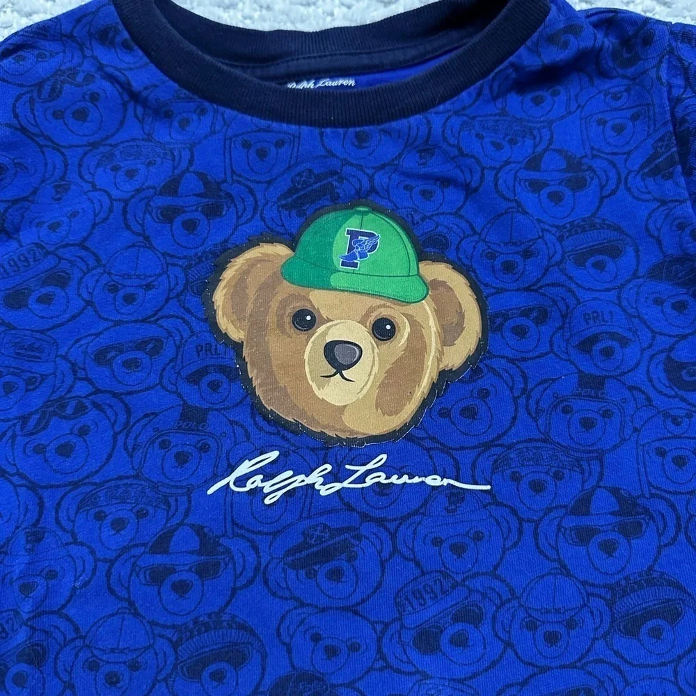Polo Ralph Lauren Royal Blue Polo Bear Graphic T-Shirt Size 24M
